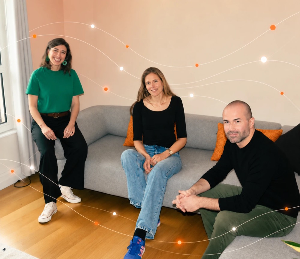 L'équipe de Trace Care : de gauche à droite, Lucille Dudreuilh, Anne-Laure Rousseau et Romain Franceschini